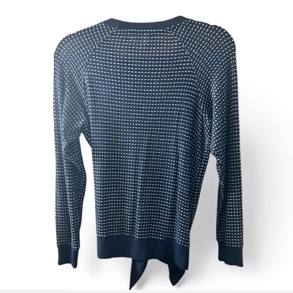 Velvet by Graham & Spencer Navy Polka Dot Tie Front Top - Picture 7 of 7